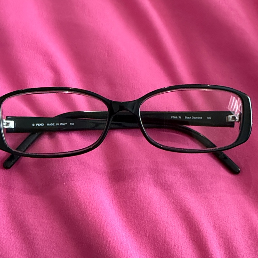 Fendi Black Rectangular Eyeglasses
